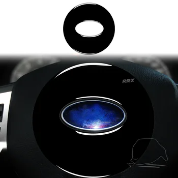 BBQ @FUKA Пианино Черный Интерьер Автомобиля Рамка Рулевого Колеса Накладка Наклейка Подходит Для Subaru Forester 2013-2018
