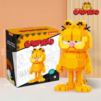 2023 Garfield Mini Blocks Волшебный Мультяшный кот Коллекция аниме фигурок Строительная игрушка DIY MOC Bricks для детей Подарки для девочек