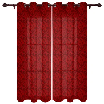 Зимние Рождественские шторы с красным рисунком в стиле ретро для спальни, гостиной, обработки оконных штор, жалюзи, шторы для кухни, домашнего декора.