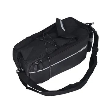 Задняя сумка Велосипедная сумка 12Л Основное отделение Пылезащитная Многофункциональная водонепроницаемая Черная для езды на открытом воздухе