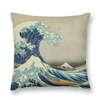 The Great Wave off Kanagawa Throw Pillow Диванные подушки, эстетичные декоративные подушки