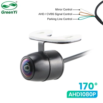 GreenYi 170 ° Объектив Рыбий Глаз HD AHD 1080P Starlight Ночного Видения Автомобиля Заднего Вида 3 Камеры Управления Автомобилем