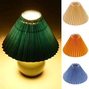 Плиссированный абажур из ткани в японском стиле, настольная лампа, декор для потолка, чехлы для ламп, абажуры для спальни, аксессуары для освещения