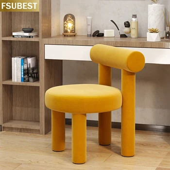 FSUBEST Современная дизайнерская мебель класса люкс, тканевый обеденный стул для гостиной, кресло для отдыха