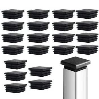 Квадратные вставки для трубок Заглушка с квадратным концом Вставки для трубок Вставка для термостойких трубок Заглушки для отделки скольжения стула Для крышек ножек стула