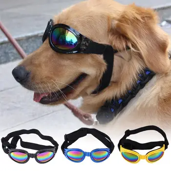 Принадлежности для складных очков для собак большого размера, аксессуары для собак среднего размера, солнцезащитные очки для домашних животных, Цветная защита для кошек малого размера 6