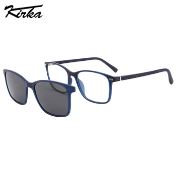 Складные линзы Kirka унисекс, солнцезащитные очки с клипсой, очки TR90, Прямоугольная оправа для очков для чтения C8007