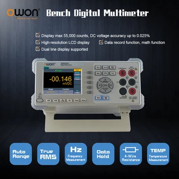 Настольный цифровой мультиметр OWON XDM2041 4 1/2 True RMS Переменное напряжение, ток, температурное сопротивление, частота 55000 отсчетов RS232
