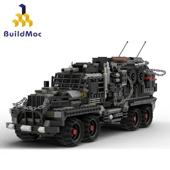 BuildMoc Vehicle Bricks Blocks Set The War Rig Building Desert Doom Vehicle Автомобильные кирпичи Модель Игрушки для детей Подарки на День рождения