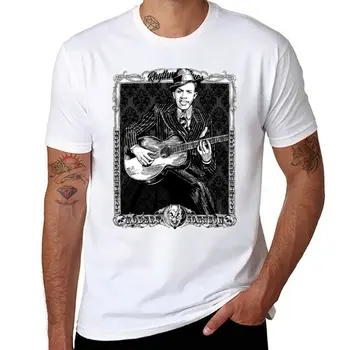 Новая футболка Hellhound on My Trail, черные футболки, мужская винтажная футболка, мужские высокие футболки