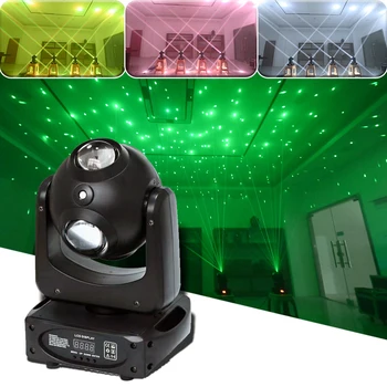 YUER NEW Mold Dj RG Laser 4X25 Вт Светодиодный Луч Стробоскоп 3 В 1 Движущийся Головной Свет С Эффектом Поворота Для Вечеринки KTV Club Bar Свадебная Дискотека
