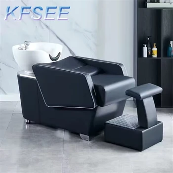 Профессиональное черное кресло для шампуня Cool Kfsee