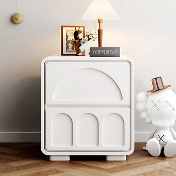 Мини-Скандинавские Тумбочки Ящик для хранения Небольшого пространства Минималистичный Белый Прикроватный столик Для макияжа Простой стол для спальни De Chevet Мебель для спальни