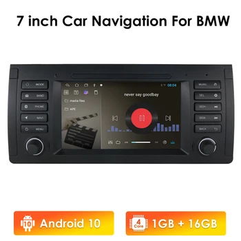 Android 10 Для BMW 5/7 Серии E39 E53 M5 E38 Четырехъядерный Автомобильный Мультимедийный Радио Стерео Плеер GPS Навигация Bluetooth 16G ROM Wifi