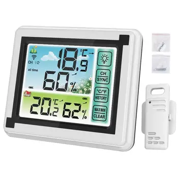 Термометр для измерения комнатной температуры Цифровой комнатный термометр для помещений Беспроводной датчик температуры наружного воздуха с указанием температуры и влажности