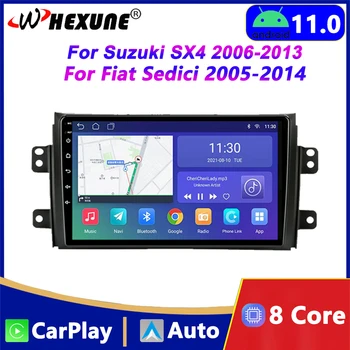 Автомобильный Радио Мультимедийный Видеоплеер Для Suzuki SX4 2006-2013 Fiat Sedici 2005-2014 Android12 Автоматическая GPS Навигация Carplay Головное Устройство