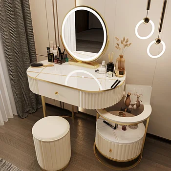 Роскошный передвижной туалетный столик, Прикроватный Органайзер для макияжа, туалетные светильники, ящики туалетного столика, мебель Mesa De Maquiagem