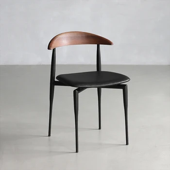 Уличный Черный обеденный стул в скандинавском стиле, Итальянский Стиль, Офисный Минималистичный современный стул, Промышленная мебель из дерева Silla Comedor