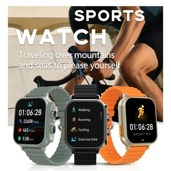 N22 Беспроводные Умные Часы С Bluetooth-Совместимым Сенсорным Экраном 1,96 Дюйма TWS Наушники Спортивный Трекер С Шумоподавлением для Женщин Мужчин