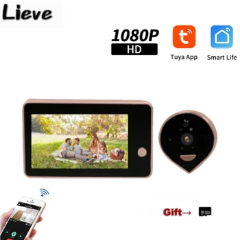 Беспроводной Wi-Fi Видеодомофон с видеодомофоном 1080P Tuya Smart Door Viewer Камера Домофон 4,3-дюймовый экран Запись движения