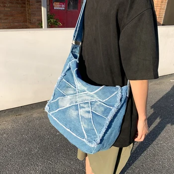 Джинсовая женская сумка через плечо, сумки многоразового использования, женские сумки для покупок, дорожные сумки через плечо, женские сумки-мессенджеры для покупателей