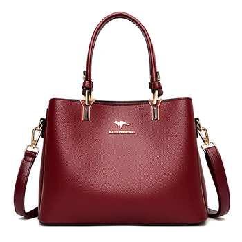3-Слойные сумки через плечо для женщин, роскошные дизайнерские винтажные кошельки и сумки, Высококачественная кожаная сумка через плечо
