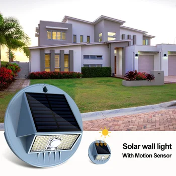 Светодиодный настенный светильник с солнечным датчиком Наружные водонепроницаемые садовые атмосферные фонари