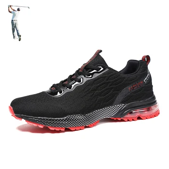Мужская легкая спортивная обувь для гольфистов на открытом воздухе, Дышащая сетка, мужские кроссовки для гольфа, спортивная обувь для фитнеса, большой размер 39-48