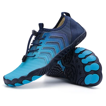Пляжная водная обувь унисекс, нескользящие резиновые болотные кроссовки, дышащие быстросохнущие эластичные шнурки, удобные для подводного плавания на открытом воздухе.