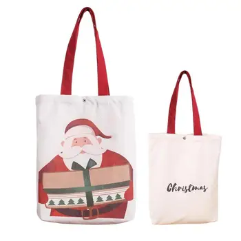 Рождественская сумка Санта-Клауса Подарочная сумка Santa Tote Сумки для покупок Повседневная сумка через плечо для путешествий, вечеринок, учебы, работы