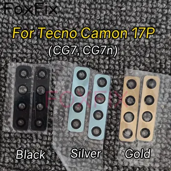Стеклянный объектив задней камеры для замены Tecno Camon 17P CG7 CG7n на клейкую наклейку