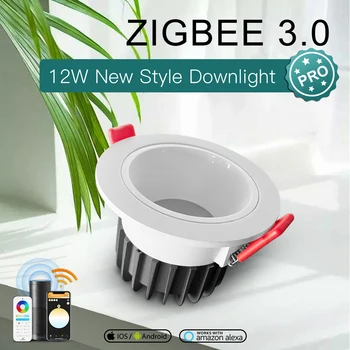 GLEDOPTO Zigbee 3.0 Smart Водонепроницаемый IP54 Светодиодный Потолочный светильник 12 Вт Pro Работает с приложением Hub Bridge Tuya Alexa Echo Plus Голосовое Управление