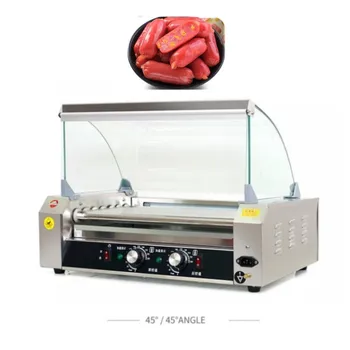Роликовый гриль для хот-догов с 5 роликами Автоматическая машина для приготовления хот-догов для дома
