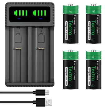 Медицинская батарея MN9100/ E90/ LR1/ 910A, Размер 1,2 В/700 мАч, Ni-Mh Аккумуляторная Батарея N/N Размера с USB-зарядным устройством, длительный срок службы