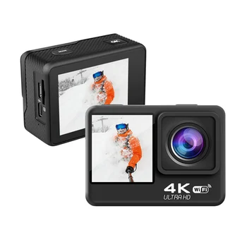 WIFI Motion Camera Водонепроницаемая Цифровая Видеокамера 4K 60FPS EIS 16MP с Двойным Сенсорным IPS Экраном для Дайвинга На Мотоцикле