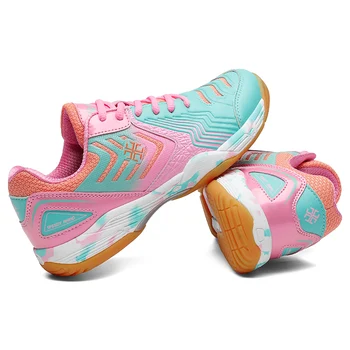 Новая профессиональная обувь для бадминтона, женские легкие кроссовки для волейбола для девочек, нескользящие теннисные кроссовки для настольного тенниса 8209-1