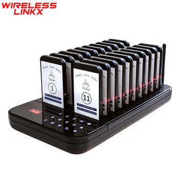 Беспроводной пейджер ресторана Wirelesslink X Система подкачки в очереди Система вызова для кофейни, магазина десертов, фудтрака на корте