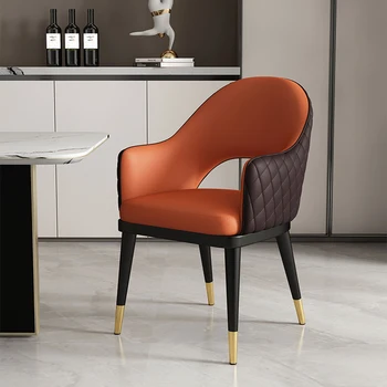 Дизайнерский оранжевый обеденный стул для интерьера ресторана, вечеринки, современные обеденные стулья для библиотеки, мягкая мебель для балкона Cadeira Gamer
