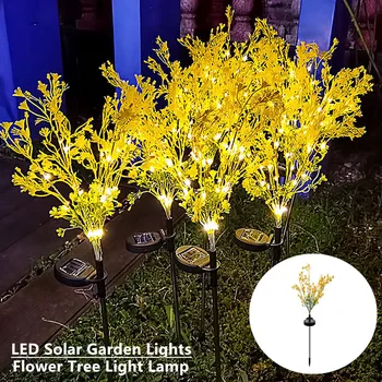 Водонепроницаемые Солнечные Садовые фонари, светодиодные Декоративные фонари для цветочных деревьев, Ландшафтный свет во дворе для рождественской вечеринки на открытом воздухе
