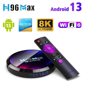 H96MAX RK3528 TV Box Android 13 США ЕС Штекер 4 ГБ 64 ГБ MAX3 Android Box Поддержка 2,4 G/5,8 G WiFi6 BT5.0 4K Видео телеприставка