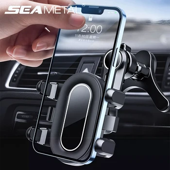 Автомобильный воздуховыпускной патрубок SEAMETAL, держатель для телефона с поворотом на 360 градусов, крепление для телефона с поддержкой GPS, Модернизированное основание с крючком для Iphone Xiao Samsung