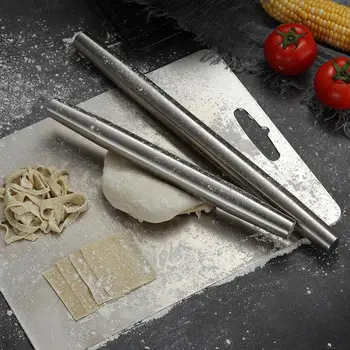 Кухонная скалка для печенья из нержавеющей стали многоразового использования, прочная, легко моющаяся, для пирогов, для печенья, для дома