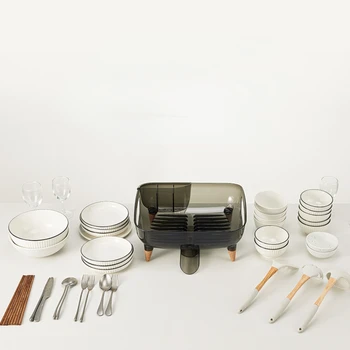Органайзер для хранения на кухне, Органайзер для ложек и палочек для еды, контейнер для столовых приборов, лоток для слива посуды