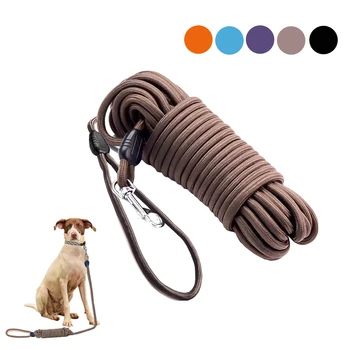 Нейлоновый поводок для собак длиной 5 м / 10 М / 15 м, тренировочный поводок для собак- сверхпрочный ремень, страховочная веревка для собак среднего размера, для дрессировки на природе, в кемпинге