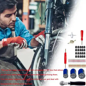 Набор инструментов для ремонта автомобильных шин 70 шт Сверхмощные Инструменты для прокола спущенных шин на велосипеде, автомобиле, мотоцикле