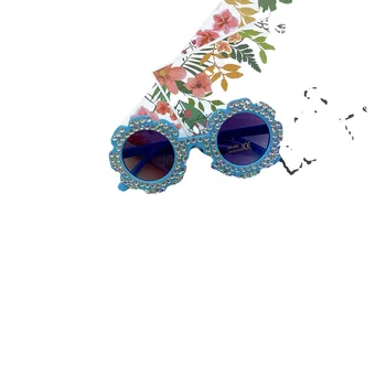 2022 Новые модные Детские солнцезащитные очки Sunflower с персонализированными декоративными стеклами с липким бриллиантом