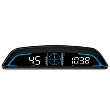 Автомобильный дисплей HUD Head Up LED GPS Компас скорости-Одометр Проектор лобового стекла Сигнализация превышения скорости Напоминание об усталости при вождении