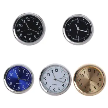 Универсальные автомобильные часы, прикрепляемые к приборной панели электронных часов, серебристые украшения для внедорожников
