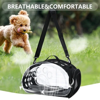 Прозрачная сумка для домашних собак и кошек, дышащая сумка для собак, универсальная дорожная сумка, портативная космическая капсула, складная для кошек и собак